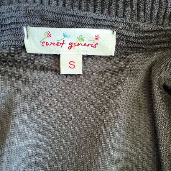 Sweet Generis Shacket Women's Size S Corduroy Black Barn Chore Coat Gold Buttons - Picture 6 of 8